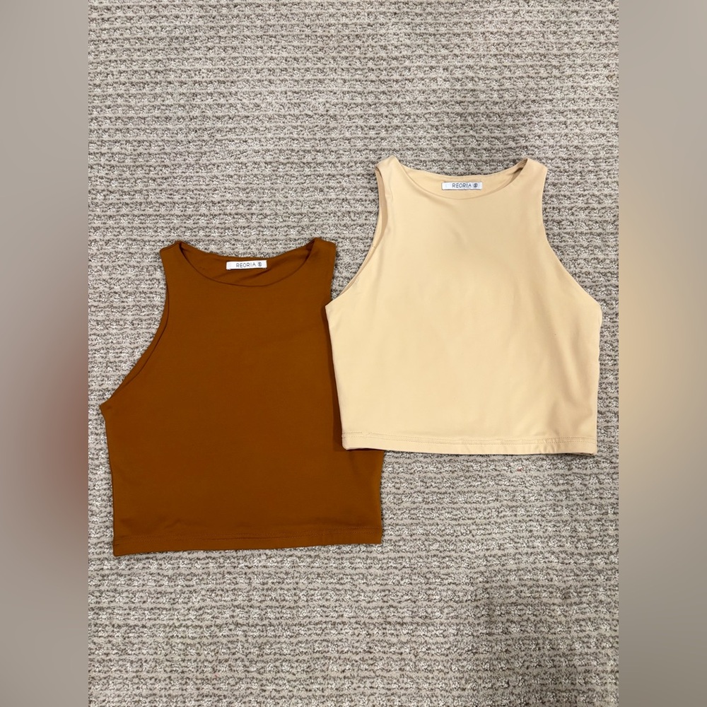 Reoria Sleeveless Halter Neck Tank Top Bundle